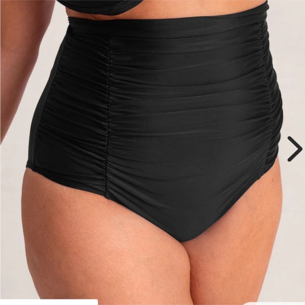 Shapermint Black High-Waisted Swim Bottom